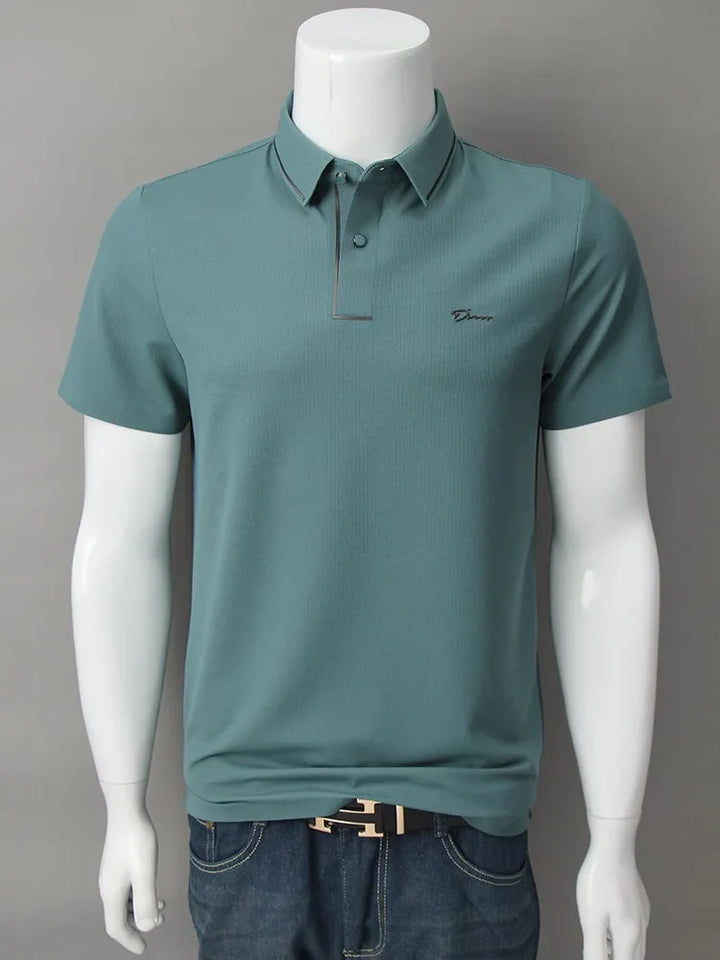 Polo Homme Luxe avec Détails Brillants | Manches Courtes & Élégant