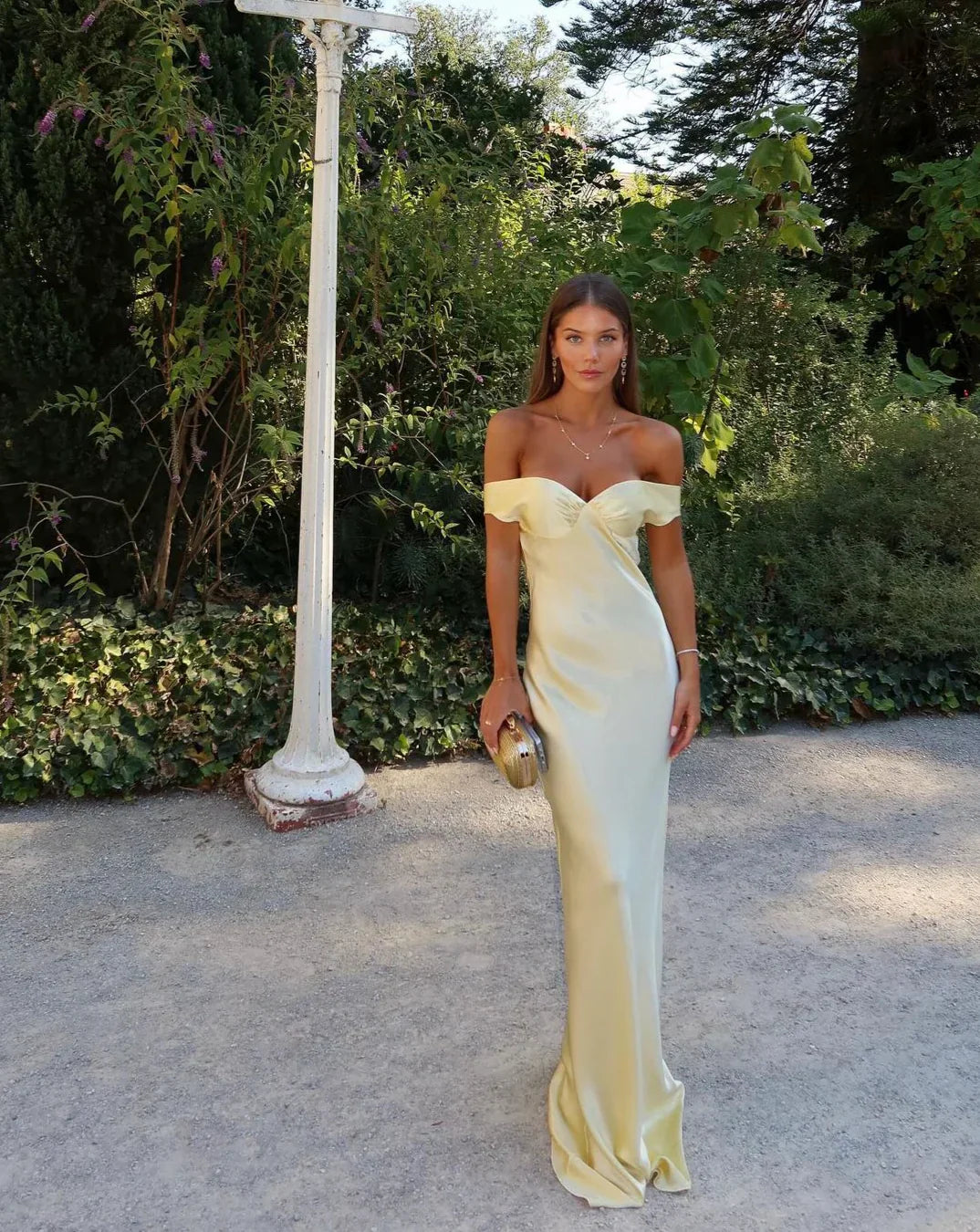 Robe Maxi Élégante Sans Dos pour Femmes