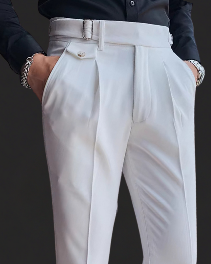Pantalon plissé, design élégant