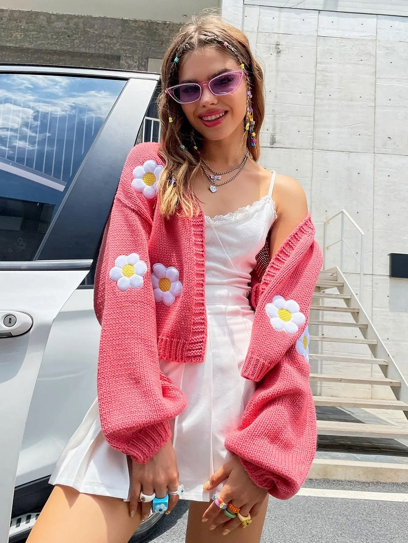 Women's Floral Knit Vest | Elegant &amp; Cozy
