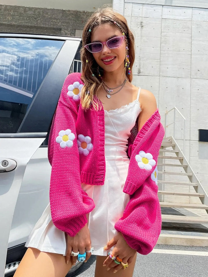 Women's Floral Knit Vest | Elegant &amp; Cozy