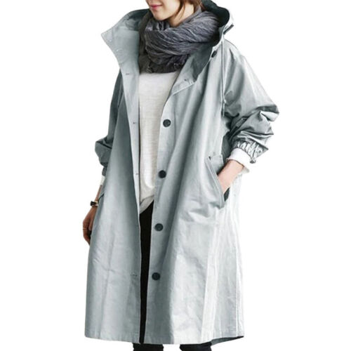 Women's Long Hooded Trench Coat | Lightweight and Stylish 