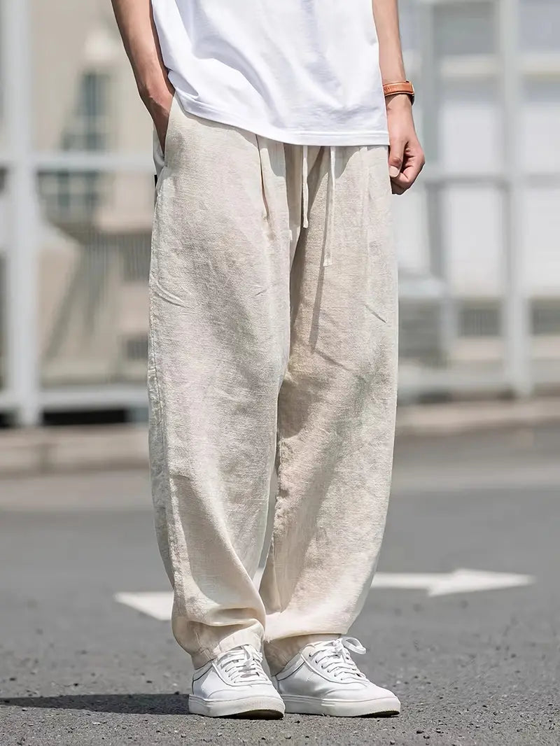 Pantalon Homme Large Respirant | Confort Décontracté