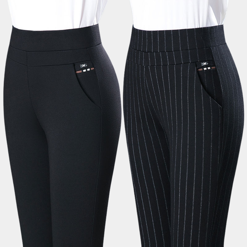 Pantalon Femme Taille Haute Extensible | Noir