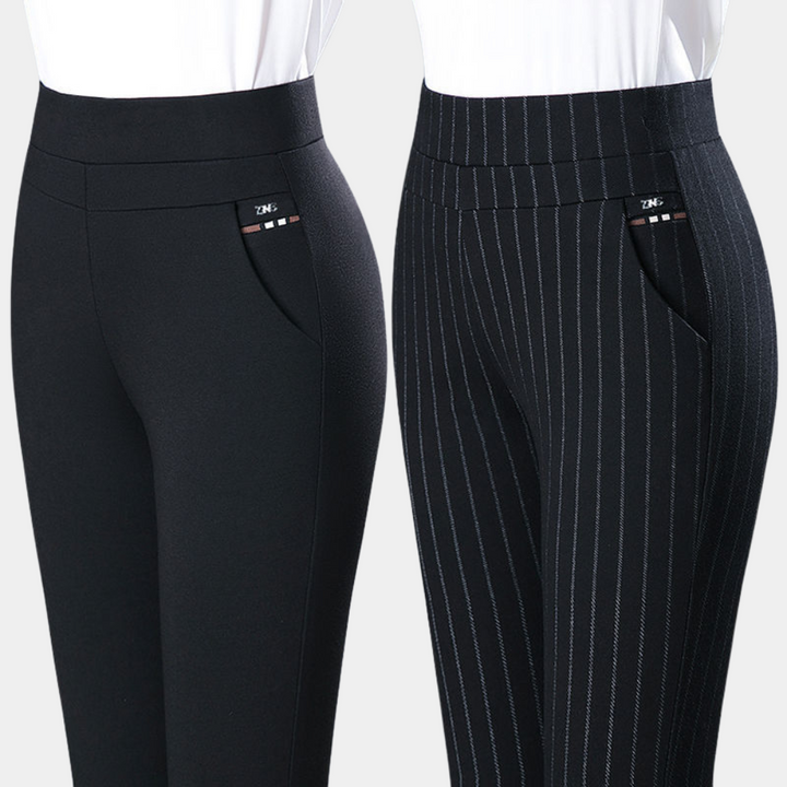 Pantalon Femme Taille Haute Extensible | Noir