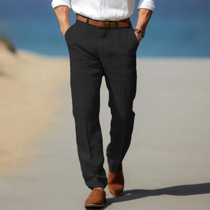 Pantalon décontracté en lin pour homme | Coupe décontractée