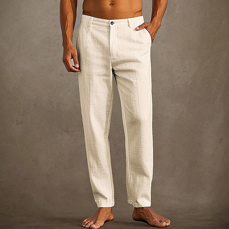 Pantalon décontracté en lin pour homme | Confort estival