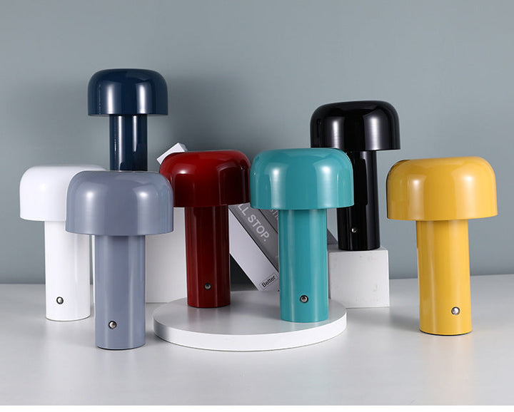Lampe de table champignon sans fil, design italien