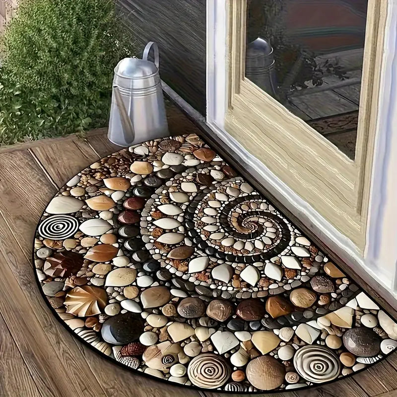 Door Mat | Pebble and Seashell Design