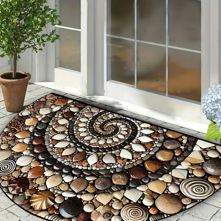 Door Mat | Pebble and Seashell Design