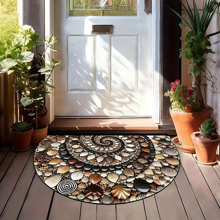 Door Mat | Pebble and Seashell Design