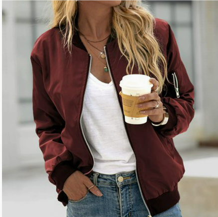 Women's Long Sleeve Bomber Jacket