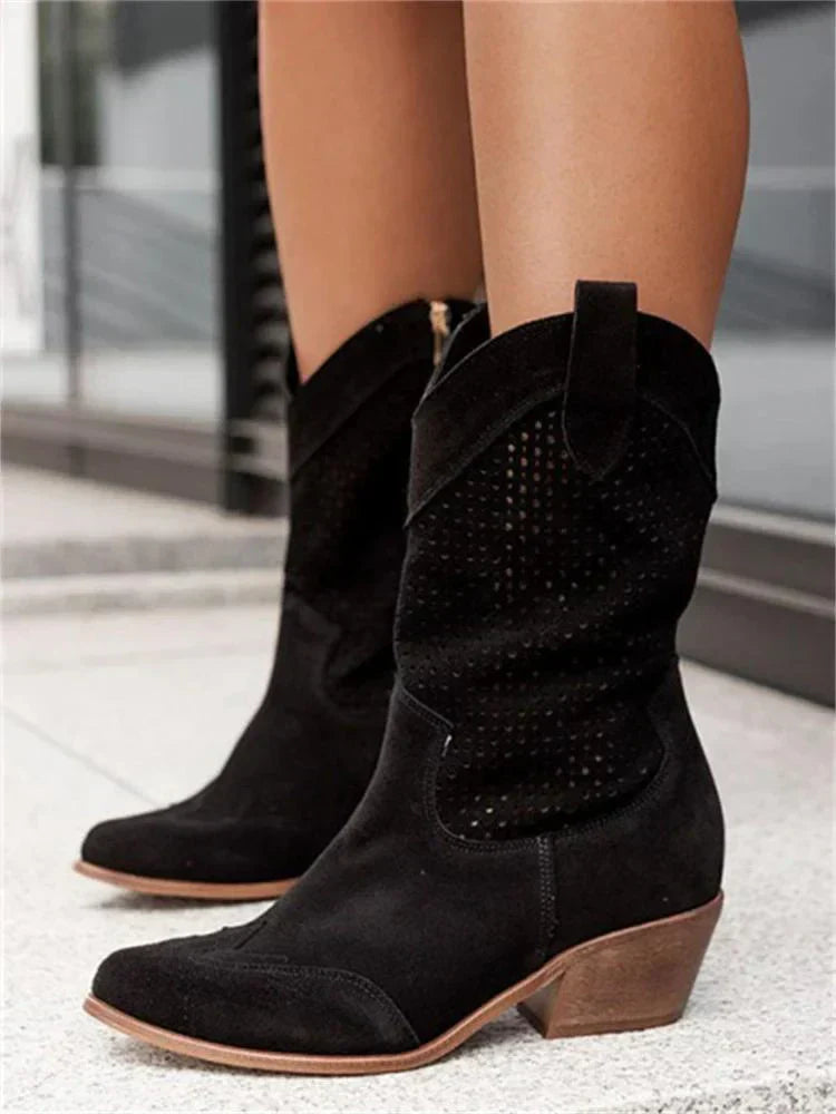 Bottes Western Femme Respirantes | Fermeture Zippée