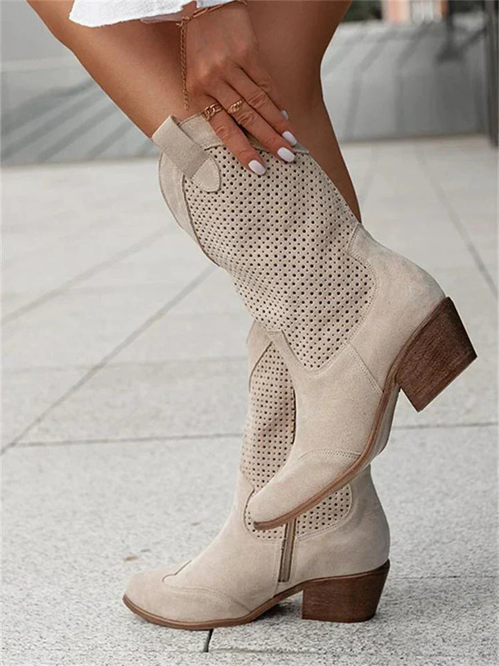 Bottes Western Femme Respirantes | Fermeture Zippée