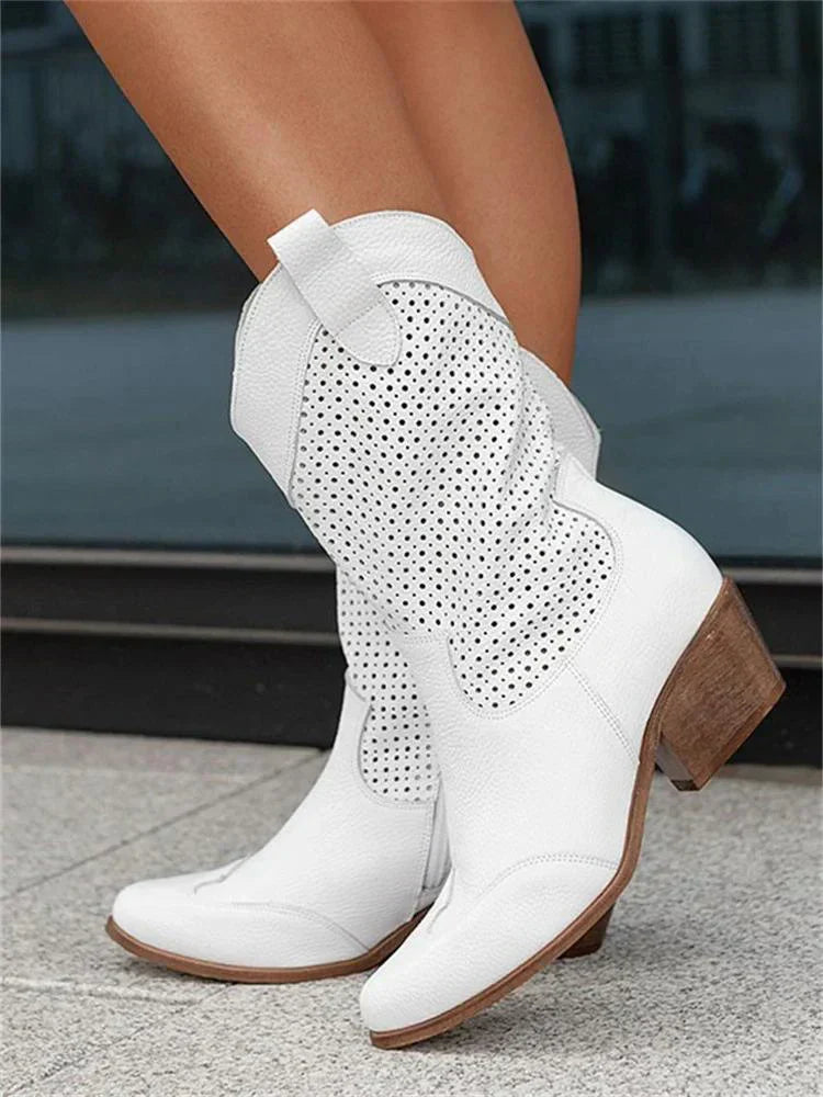 Bottes Western Femme Respirantes | Fermeture Zippée