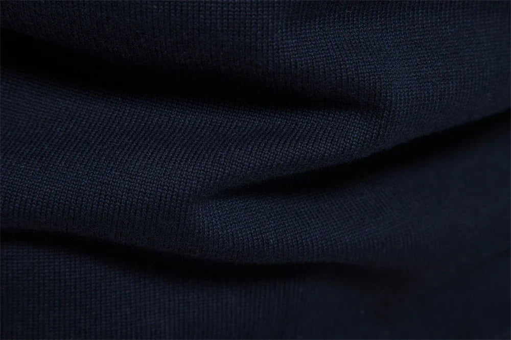 Pull Demi-Zip Rayé Pour Hommes | Coupe Ajustée