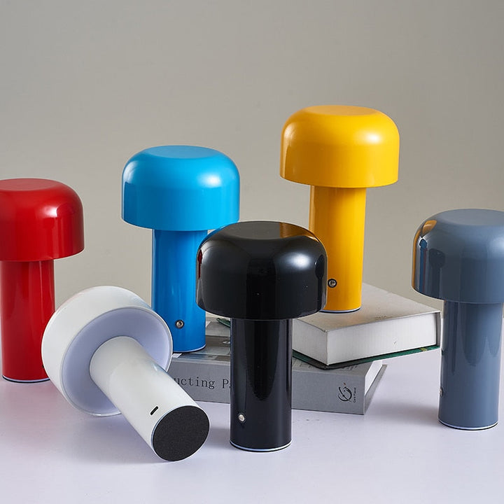 Lampe de table champignon sans fil, design italien