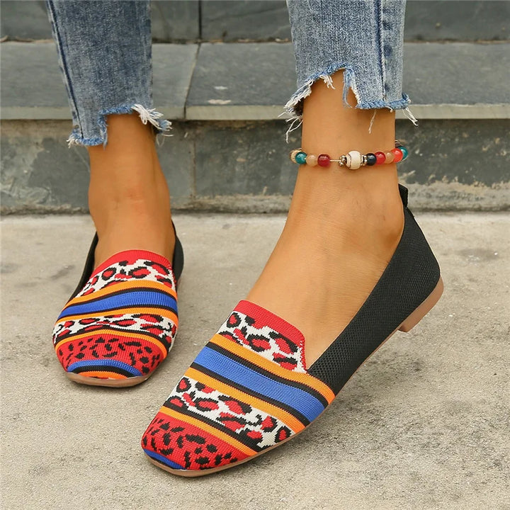 Mocassins tricotés élégants pour femmes | Ballerines respirantes