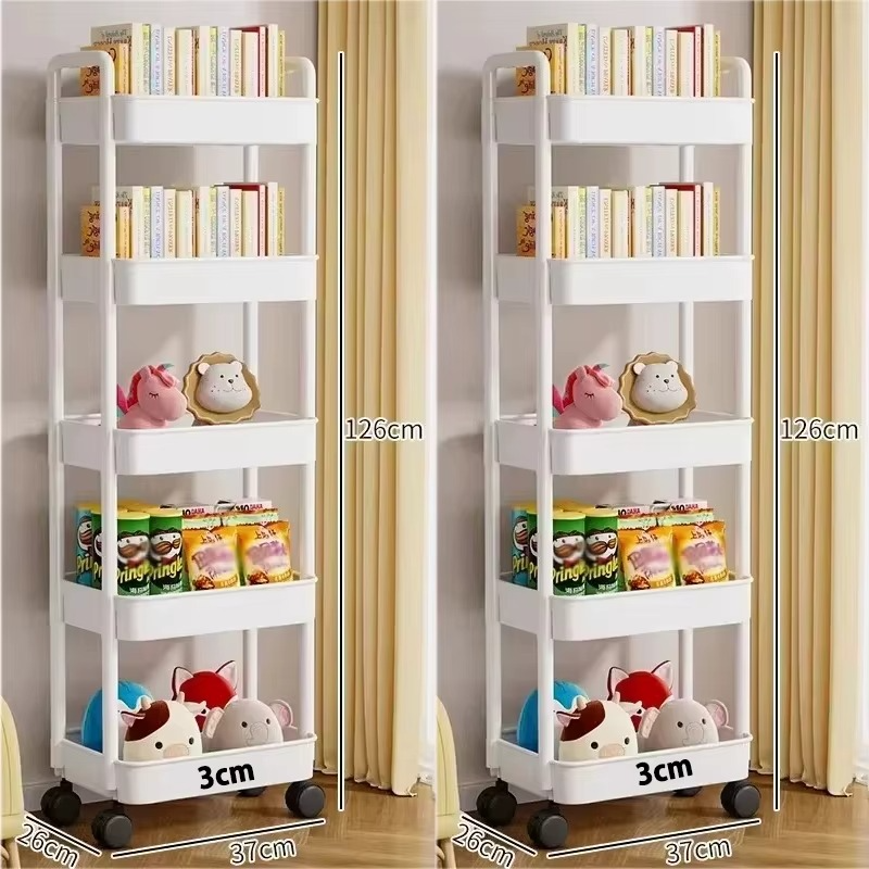 Rolling Storage Cart (3–5 Tier) | Kitchen, Bathroom & Laundry Organizer