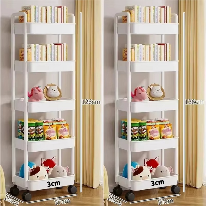 Rolling Storage Cart (3–5 Tier) | Kitchen, Bathroom & Laundry Organizer