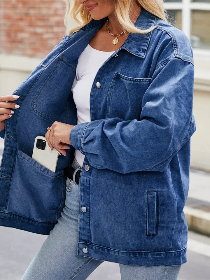 Oversized Denim Jacket for Women 