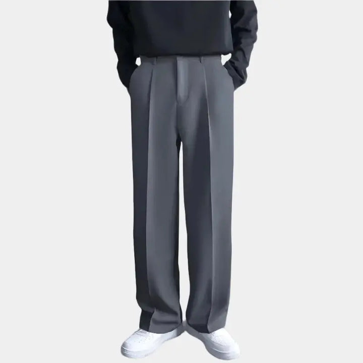 Pantalon large décontracté pour homme | Modèle plissé