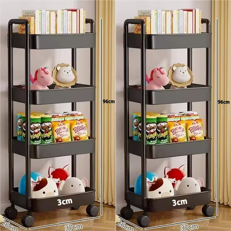 Rolling Storage Cart (3–5 Tier) | Kitchen, Bathroom & Laundry Organizer