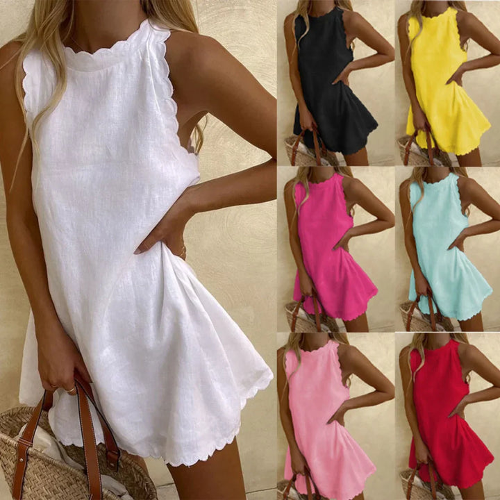 Oriane | Sleeveless Ruffled Tank Dress 
