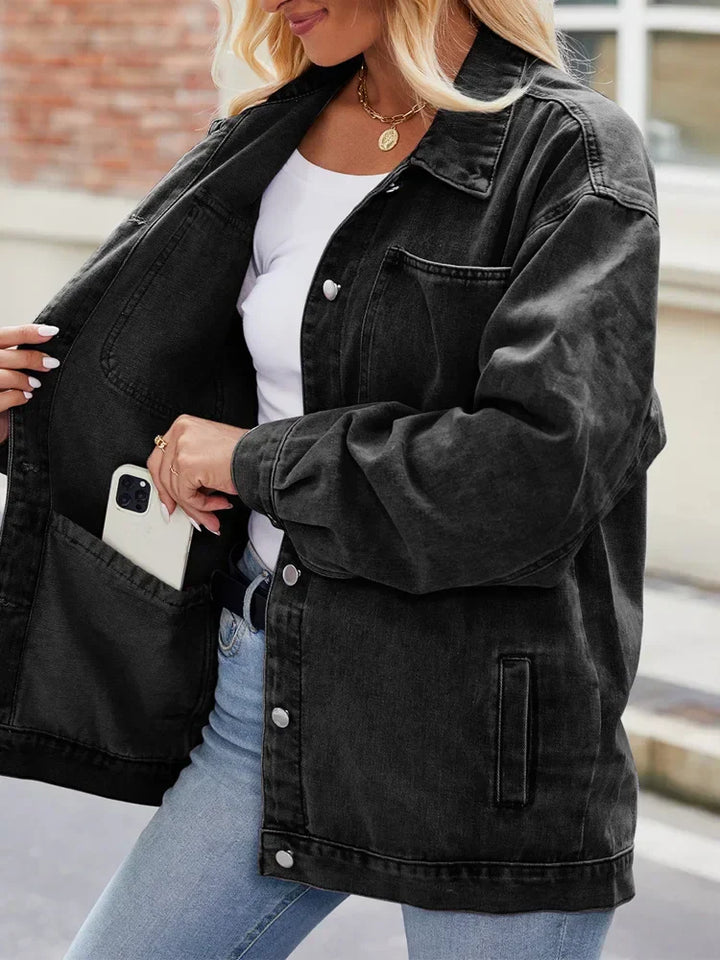 Oversized Denim Jacket for Women 