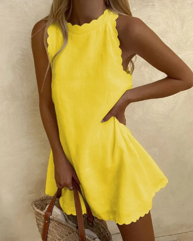 Oriane | Sleeveless Ruffled Tank Dress 