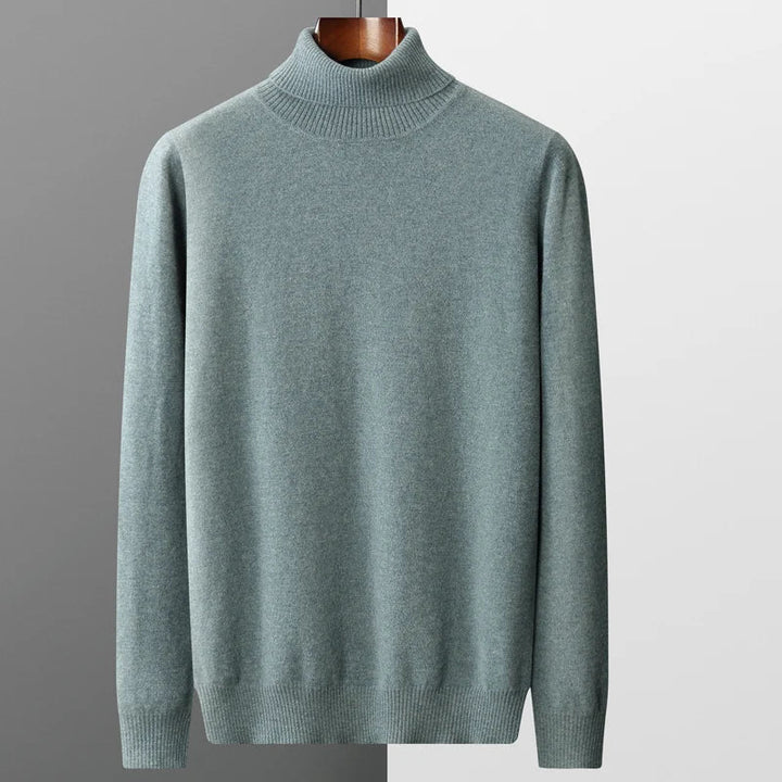 Pull col roulé en laine confortable, style classique