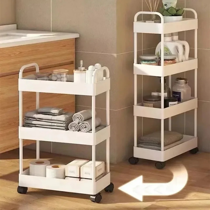 Rolling Storage Cart (3–5 Tier) | Kitchen, Bathroom & Laundry Organizer