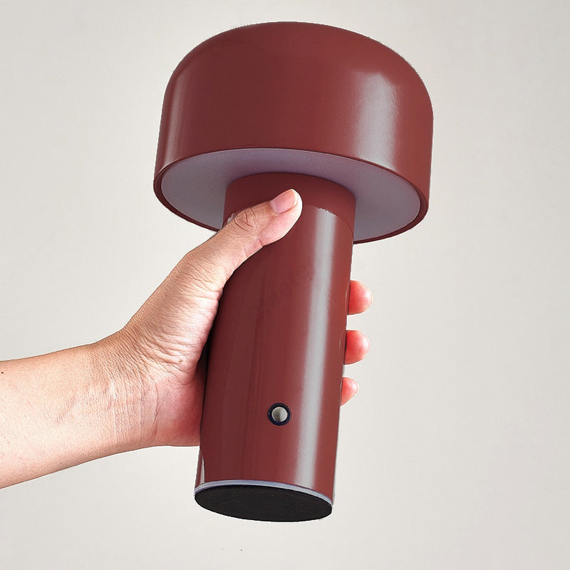 Lampe de table champignon sans fil, design italien