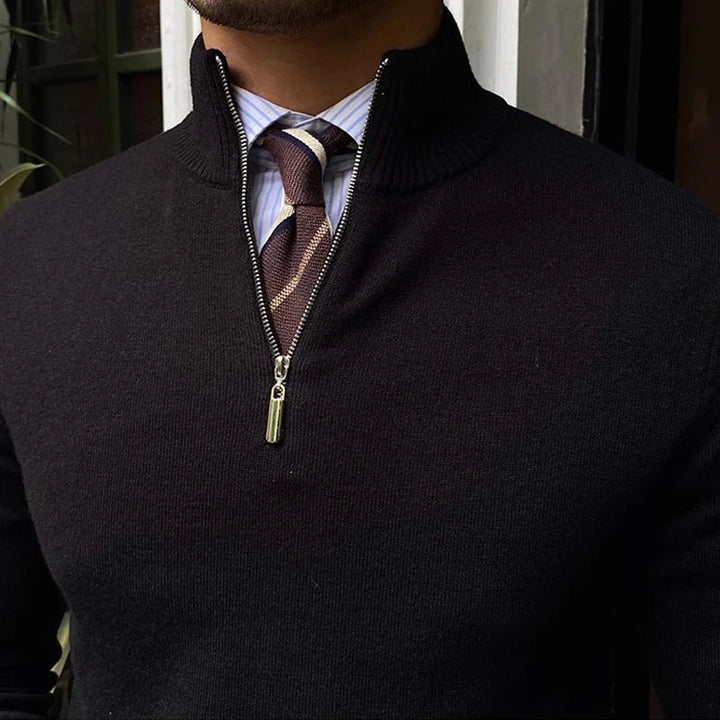 Pull Demi-Zippé Moderne Pour Hommes | Maille Légère