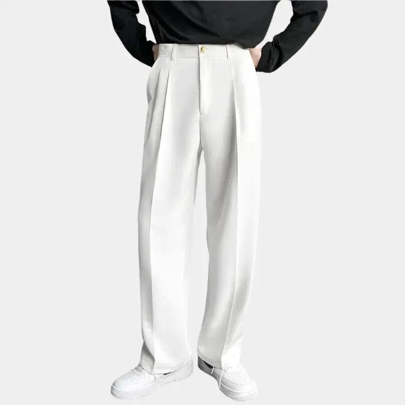 Pantalon large décontracté pour homme | Modèle plissé