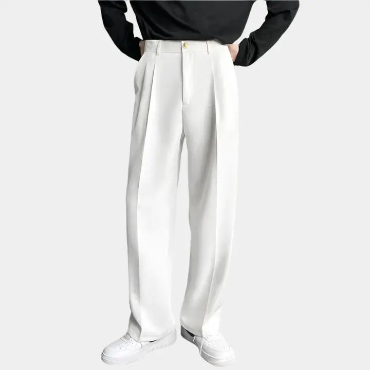 Pantalon large décontracté pour homme | Modèle plissé