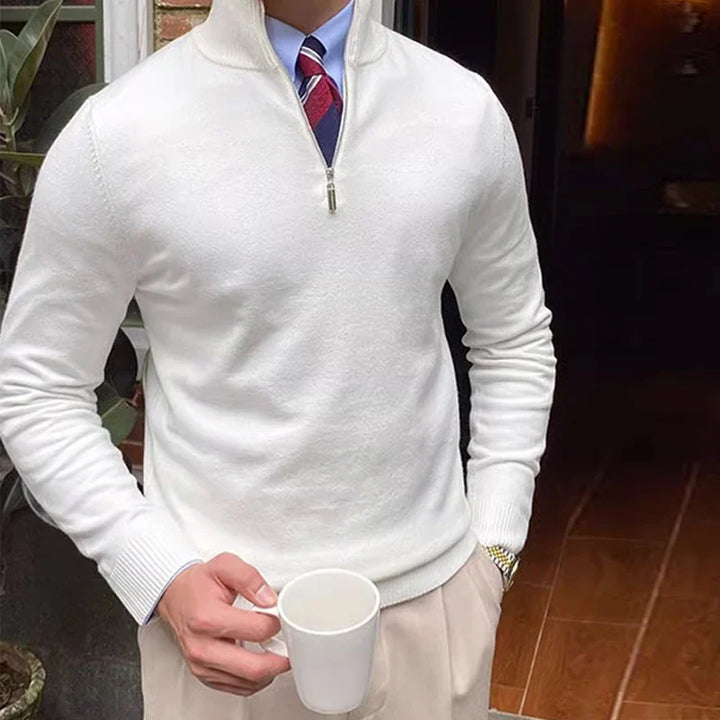 Pull Demi-Zippé Moderne Pour Hommes | Maille Légère