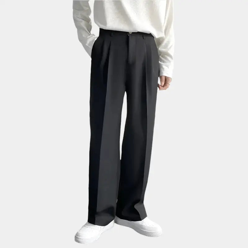 Pantalon large décontracté pour homme | Modèle plissé