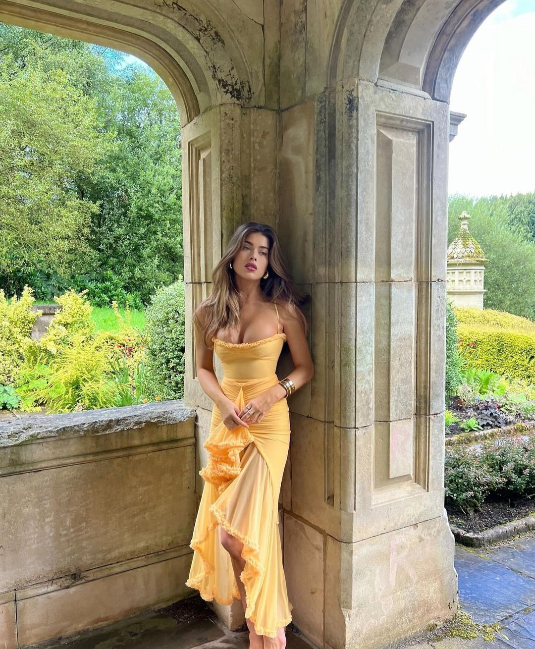 Robe Charmante à Volants pour Femmes | Maxi