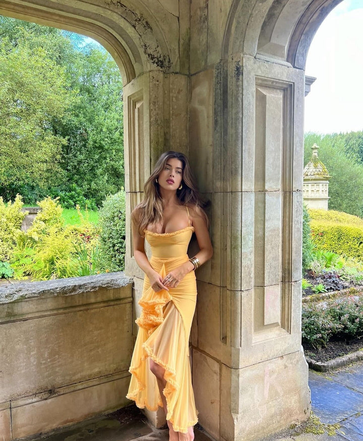 Robe Charmante à Volants pour Femmes | Maxi