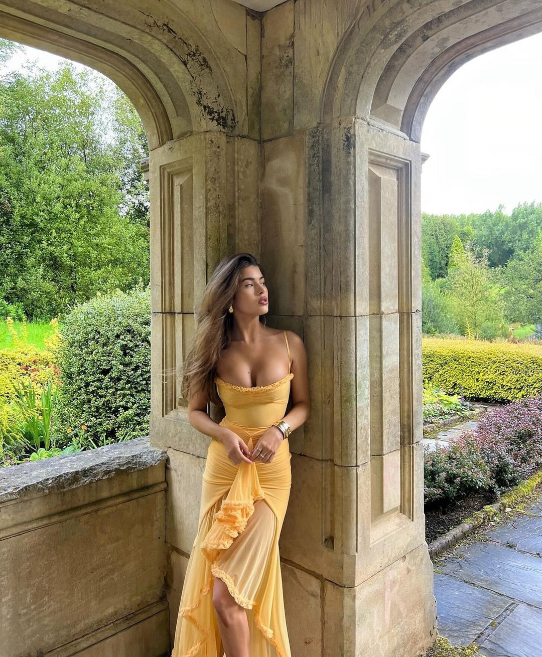 Robe Charmante à Volants pour Femmes | Maxi