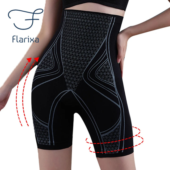 Culottes gainantes taille haute sans couture Flarixa – Shorty femme rehausse-fesses, boxer amincissant