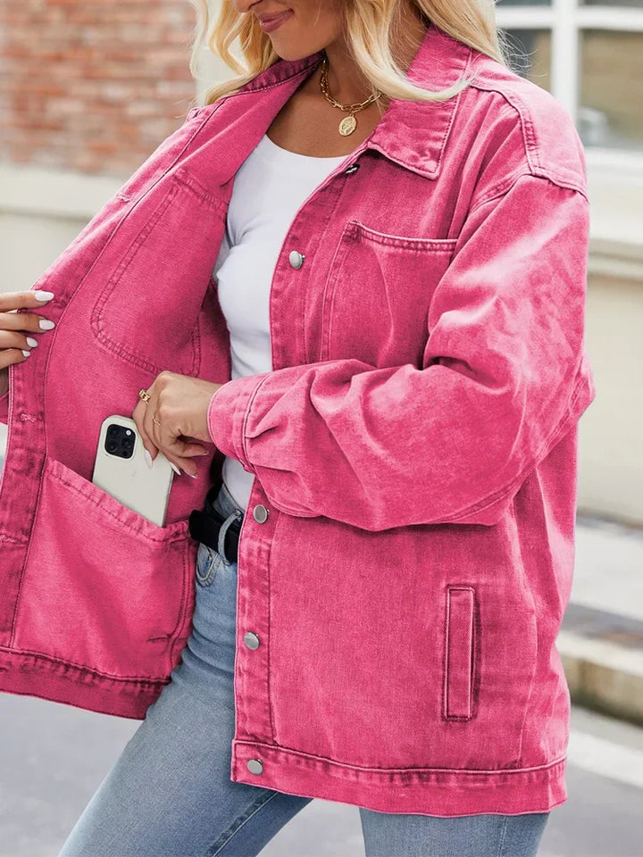Oversized Denim Jacket for Women 