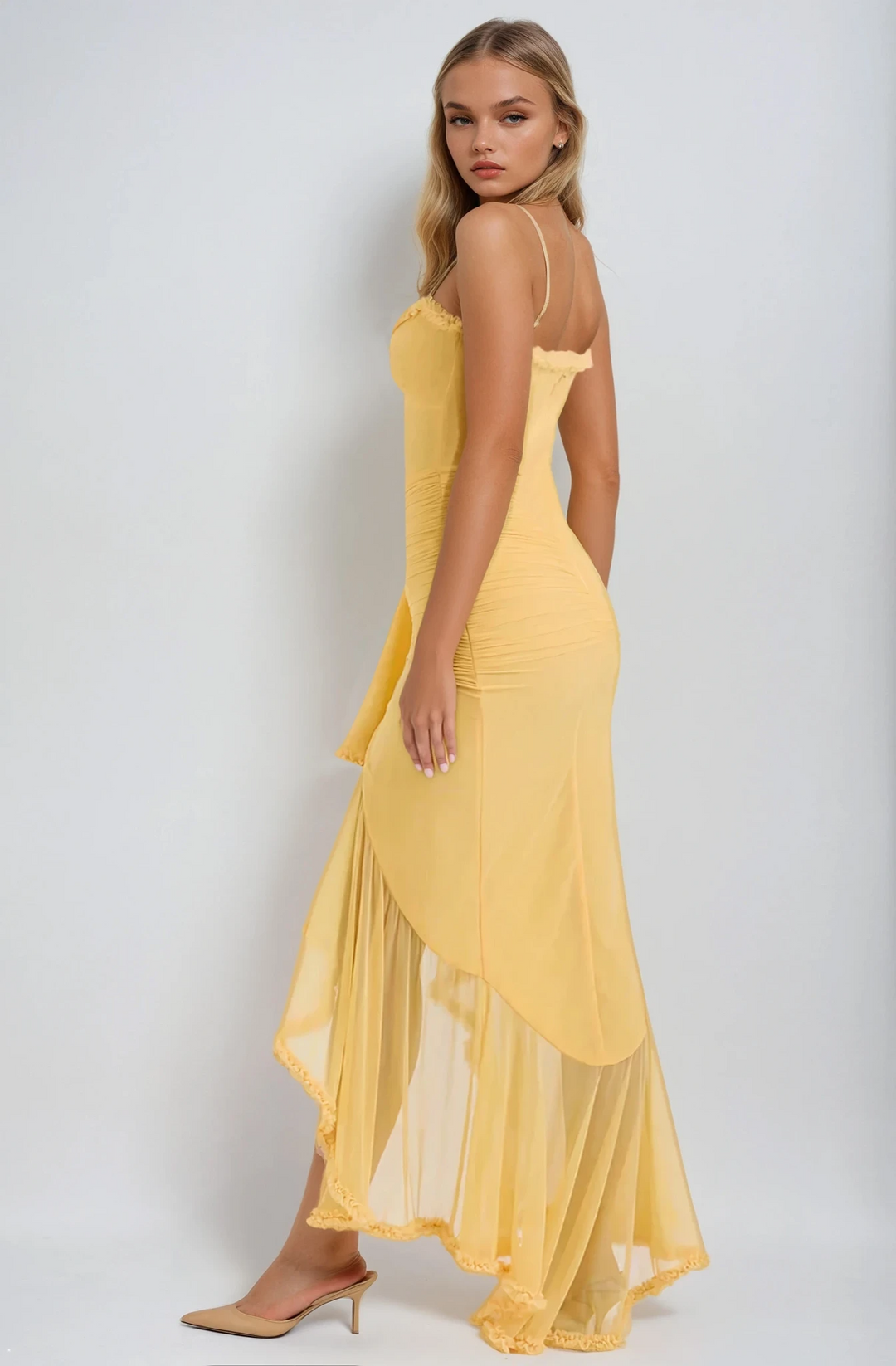 Robe Charmante à Volants pour Femmes | Maxi