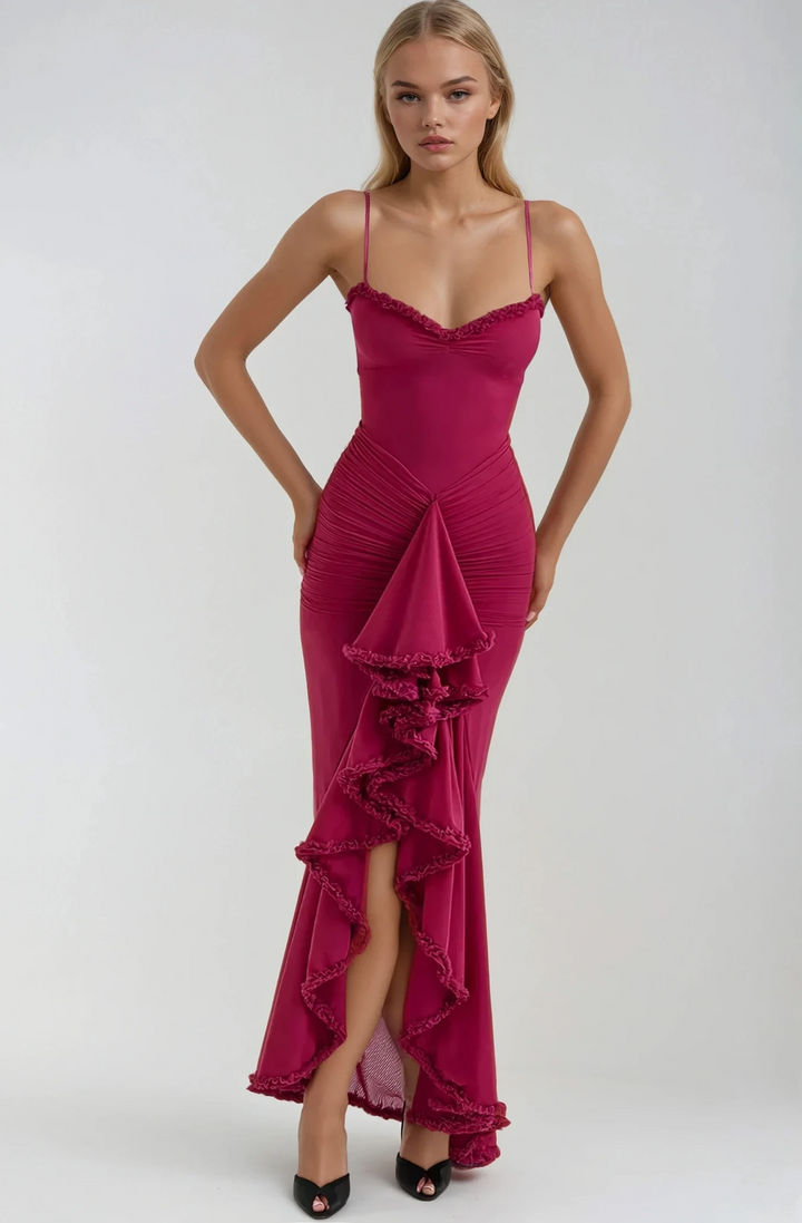 Robe Charmante à Volants pour Femmes | Maxi