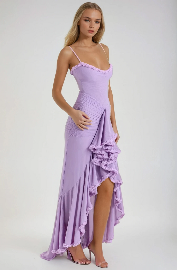 Robe Charmante à Volants pour Femmes | Maxi