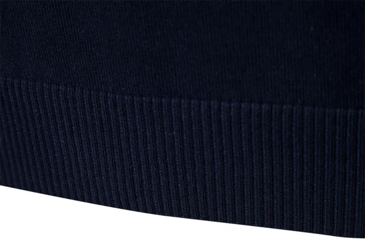 Pull Demi-Zip Rayé Pour Hommes | Coupe Ajustée