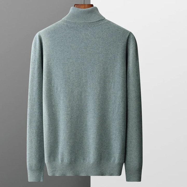 Pull col roulé en laine confortable, style classique