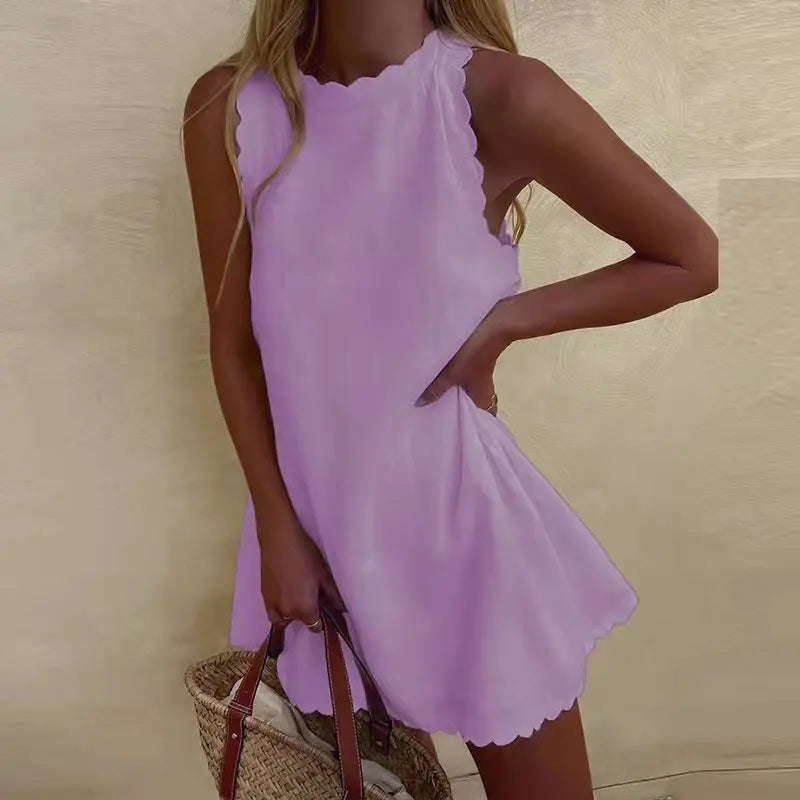 Oriane | Sleeveless Ruffled Tank Dress 