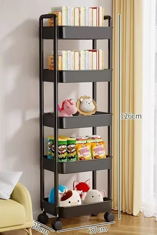Rolling Storage Cart (3–5 Tier) | Kitchen, Bathroom & Laundry Organizer